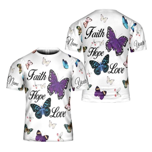Faith Hope Love 3D T-Shirt, Christian T Shirt, Jesus Tshirt Designs, Jesus Christ Shirt