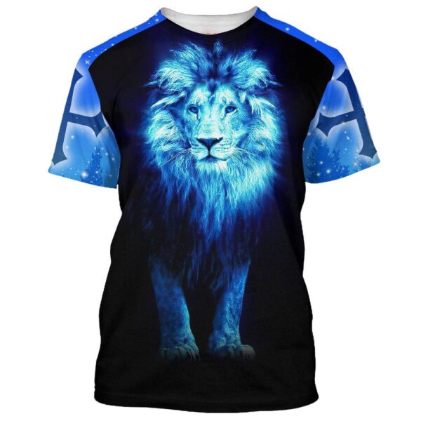 Faith Is Seeing Light With Your Heart Lion 3D T-Shirt, Christian T Shirt, Jesus Tshirt Designs, Jesus Christ Shirt