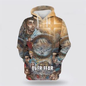 Faith Over Fear 3D Hoodie Men…