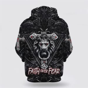 Faith Over Fear Gothic Lion Black 3D Hoodie Christian Hoodie Bible Hoodies Scripture Hoodies 2 ouce8k.jpg