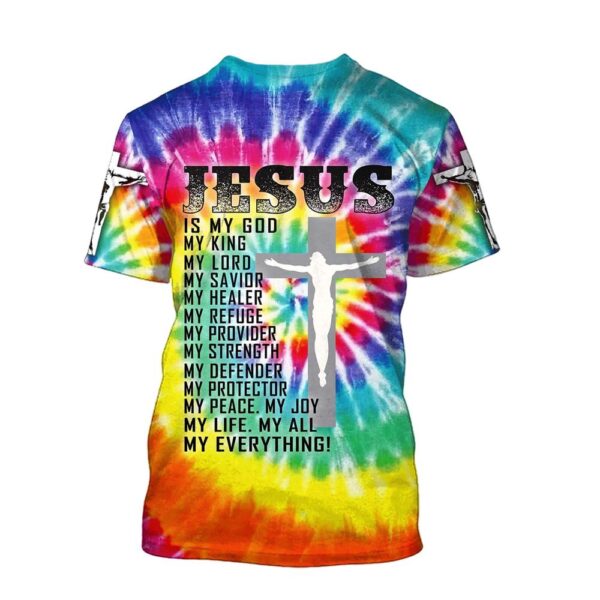 Faith Over Fear Jesus Colorfuls 3D T-Shirt, Christian T Shirt, Jesus Tshirt Designs, Jesus Christ Shirt