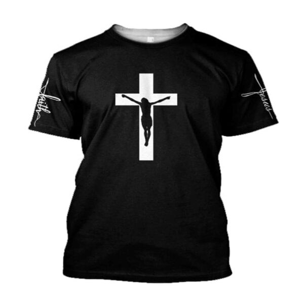 Faith Over Fear Jesuss 3D T-Shirt, Christian T Shirt, Jesus Tshirt Designs, Jesus Christ Shirt