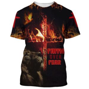 Faith Over Fear Lion Cross Bible 3D T Shirt Christian T Shirt Jesus Tshirt Designs Jesus Christ Shirt 1 ldmq76.jpg