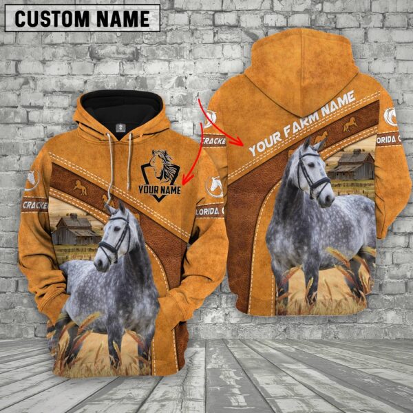 Florida Cracker Horse Custom Name Race Hoodie, Farm Hoodie, Farmher Shirt