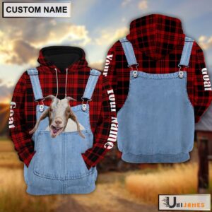 Goat Red Jeans Pattern Personalized Name…