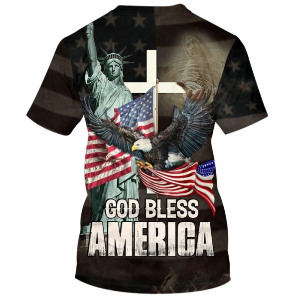 God Bless America 3D T-Shirt, Christian T Shirt, Jesus Tshirt Designs, Jesus Christ Shirt
