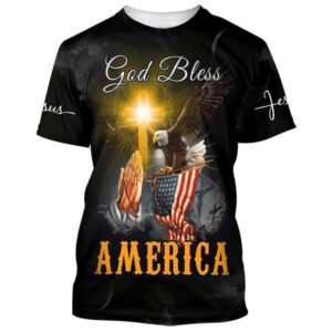 God Bless America Eagle Cross Christ…