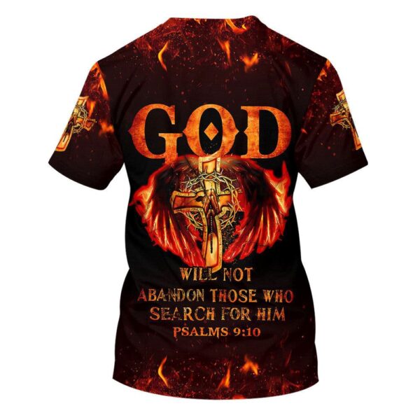 God Will Not Abandon Those Who Search For Him 3D T-Shirt, Christian T Shirt, Jesus Tshirt Designs, Jesus Christ Shirt