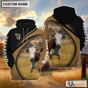 Hereford Farming Life Personalized Name 3D…