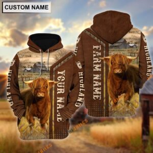 Highland Personalized Name, Farm Name 3D…