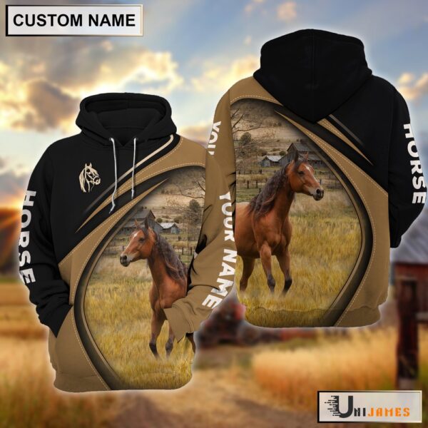 Horse Farming Life Personalized Name 3D Hoodie, Farm Hoodie, Farmher Shirt