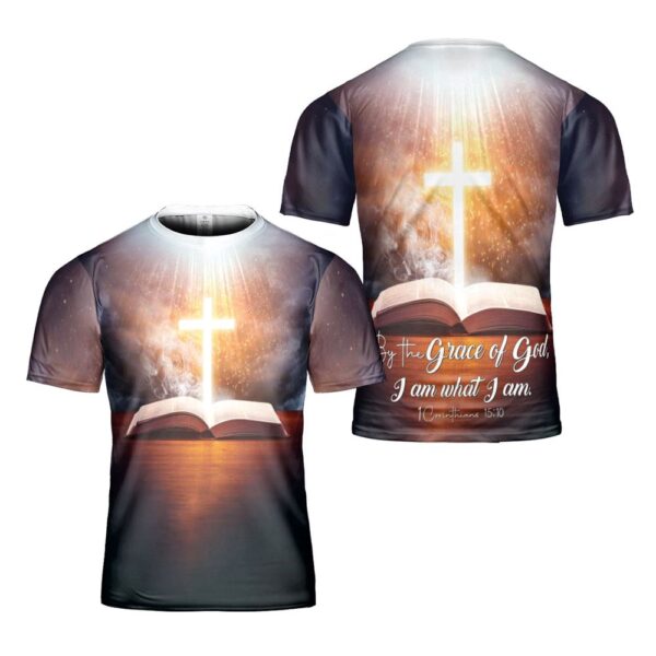 Identity In Faith Grace Of God, I Am What I Am 3D T-Shirt, Christian T Shirt, Jesus Tshirt Designs, Jesus Christ Shirt
