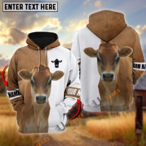 Jersey Cattle And White Personalized Name…