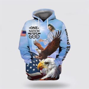 Jesus American Eagles Flag One Nation…