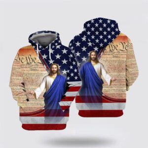 Jesus American Flag All Over Print…