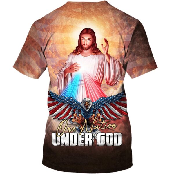 Jesus And American Eagle 3D T-Shirt, Christian T Shirt, Jesus Tshirt Designs, Jesus Christ Shirt