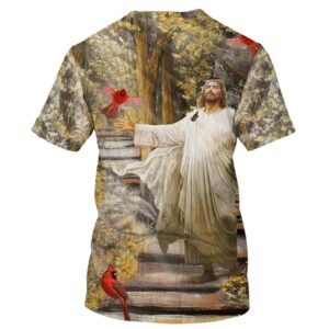Jesus And Cardinal 3D T Shirt Christian T Shirt Jesus Tshirt Designs Jesus Christ Shirt 2 dtpoch.jpg