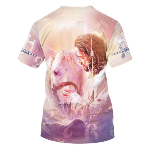 Jesus And Horse 3D T-Shirt, Christian T Shirt, Jesus Tshirt Designs, Jesus Christ Shirt