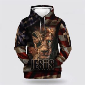 Jesus And Lion 3D Hoodie, Christian…
