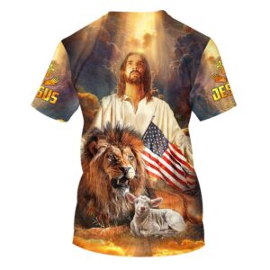 Jesus And Lion Lamb 3D T Shirt Christian T Shirt Jesus Tshirt Designs Jesus Christ Shirt 2 xssvmp.jpg