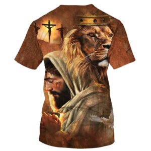 Jesus And The Lion Of Judah 1 3D T Shirt Christian T Shirt Jesus Tshirt Designs Jesus Christ Shirt 2 mmagrl.jpg