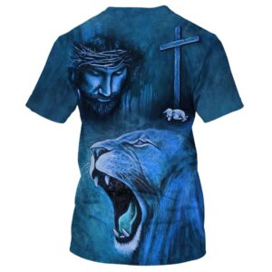 Jesus And The Lion Of Judah 3D T Shirt Christian T Shirt Jesus Tshirt Designs Jesus Christ Shirt 2 dcboz5.jpg