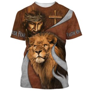 Jesus And The Lion Of Judahs 3D T Shirt Christian T Shirt Jesus Tshirt Designs Jesus Christ Shirt 1 nufy1h.jpg
