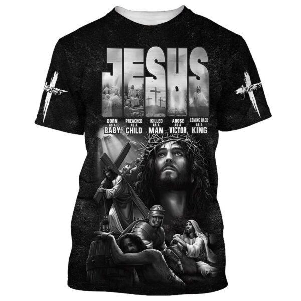 Jesus Born As A Baby 3D T-Shirt, Christian T Shirt, Jesus Tshirt Designs, Jesus Christ Shirt