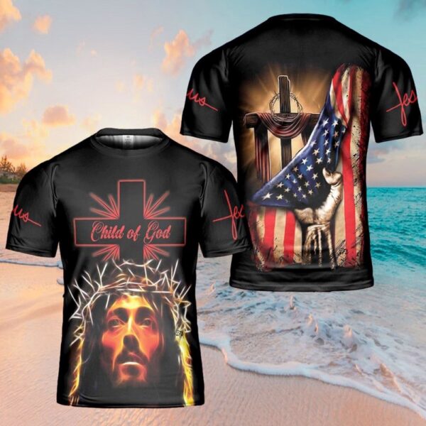 Jesus Child Of God Jesus 3D T-Shirt, Christian T Shirt, Jesus Tshirt Designs, Jesus Christ Shirt