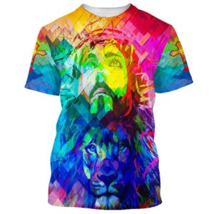 Jesus Christ And Lion 3D T Shirt Christian T Shirt Jesus Tshirt Designs Jesus Christ Shirt 1 rwbqod.jpg