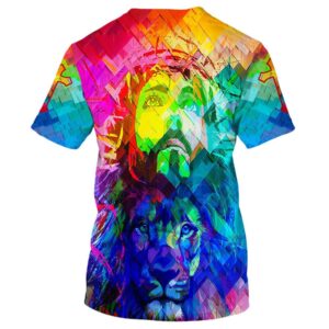 Jesus Christ And Lion 3D T Shirt Christian T Shirt Jesus Tshirt Designs Jesus Christ Shirt 2 xkfvm3.jpg