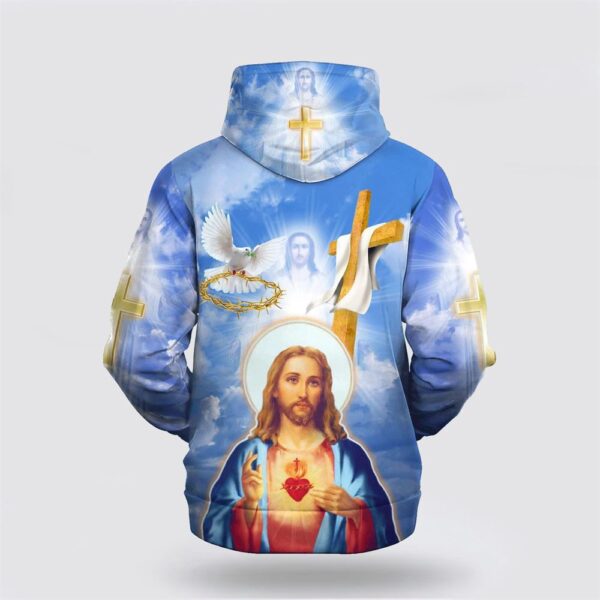 Jesus Christ Crown Of Thorns And Dove 3D Hoodie, Christian Hoodie, Bible Hoodies, Scripture Hoodies