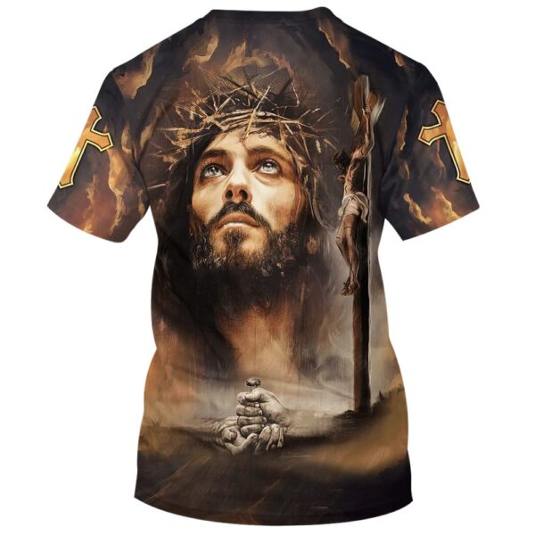 Jesus Christ Crucified 3D T-Shirt, Christian T Shirt, Jesus Tshirt Designs, Jesus Christ Shirt