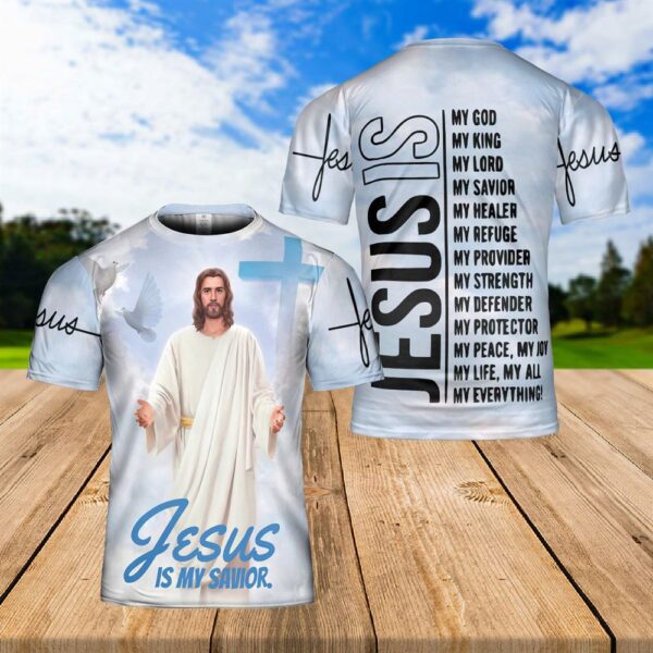 Jesus Christ Jesus Is My Savior Peace Jesus 3D T-Shirt, Christian T Shirt, Jesus Tshirt Designs, Jesus Christ Shirt
