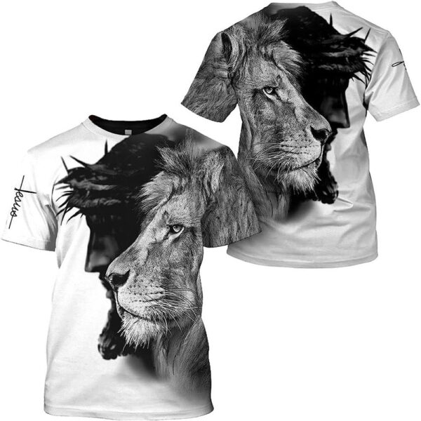 Jesus Christ The Lion King 3D T-Shirt, Christian T Shirt, Jesus Tshirt Designs, Jesus Christ Shirt