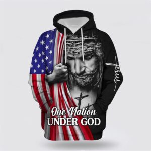 Jesus Christian Flag American One Nation…