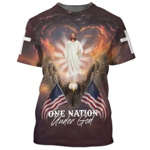 Jesus Eagle One Nation Under God 1 3D T Shirt Christian T Shirt Jesus Tshirt Designs Jesus Christ Shirt 3 uzz5z1.jpg