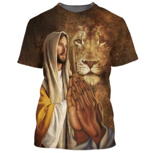 Jesus Hands With The Lion 3D T Shirt Christian T Shirt Jesus Tshirt Designs Jesus Christ Shirt 1 njxmlz.jpg