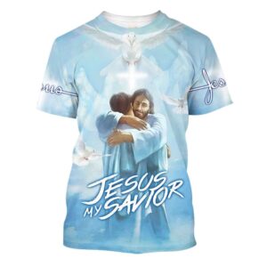 Jesus Holding Is My Savior Bible 3D T Shirt Christian T Shirt Jesus Tshirt Designs Jesus Christ Shirt 1 gouv0m.jpg