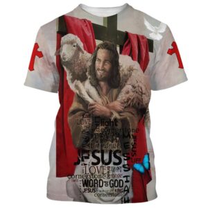 Jesus Holding Sheep 3D T Shirt,…