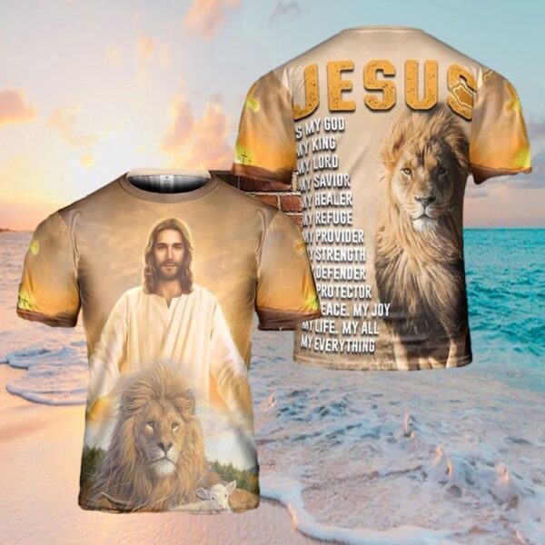 Jesus Is My God 3D T Shirt, Christian T Shirt, Jesus Tshirt Designs, Jesus Christ Shirt
