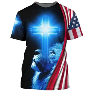 Jesus Is My God My King My Lord Lion Cross 3D T Shirt Christian T Shirt Jesus Tshirt Designs Jesus Christ Shirt 1 btosrk.jpg