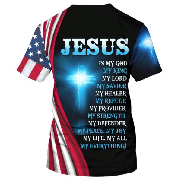 Jesus Is My God My King My Lord Lion Cross 3D T Shirt, Christian T Shirt, Jesus Tshirt Designs, Jesus Christ Shirt