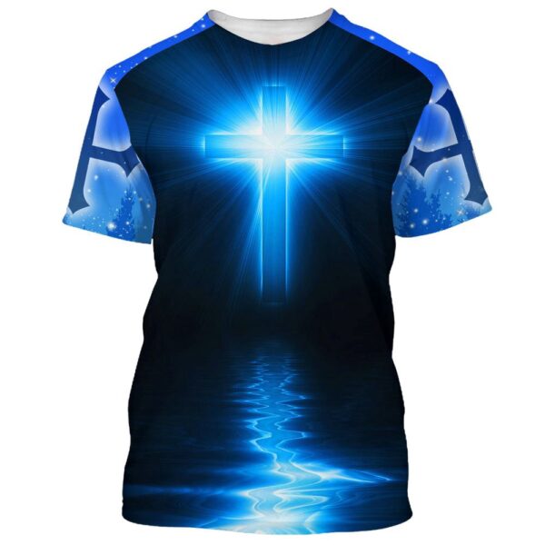 Jesus Is My God My King My Lord Lion Cross Light 3D T Shirt, Christian T Shirt, Jesus Tshirt Designs, Jesus Christ Shirt