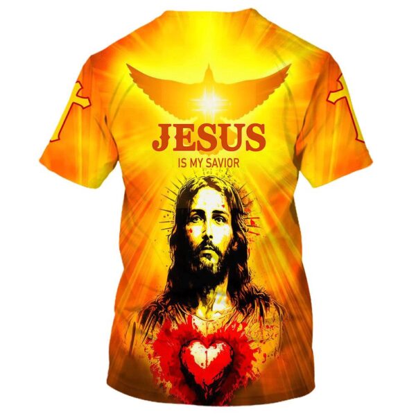Jesus Is My Savior Heart 3D T Shirt, Christian T Shirt, Jesus Tshirt Designs, Jesus Christ Shirt