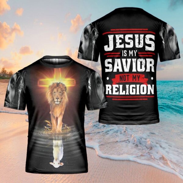 Jesus Is My Savior Jesus Lion Lamp 3D T Shirt, Christian T Shirt, Jesus Tshirt Designs, Jesus Christ Shirt