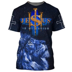 Jesus Is My Savior Lion 3D T Shirt Christian T Shirt Jesus Tshirt Designs Jesus Christ Shirt 1 cdkqpp.jpg