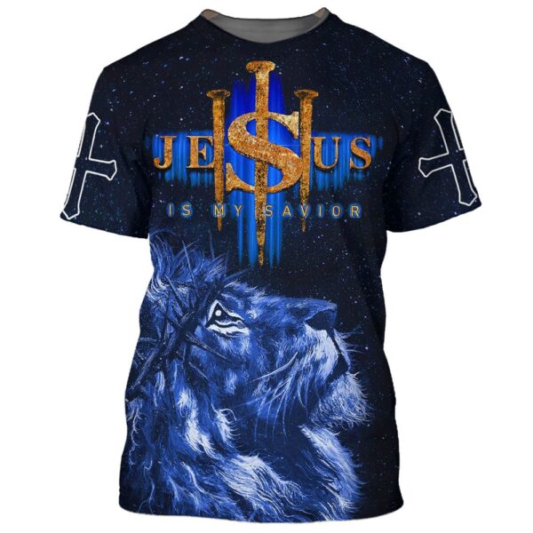 Jesus Is My Savior Lion 3D T Shirt, Christian T Shirt, Jesus Tshirt Designs, Jesus Christ Shirt