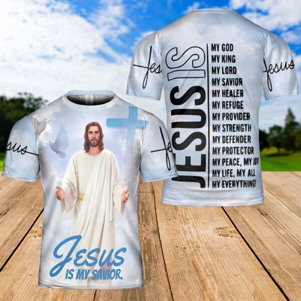 Jesus Is My Savior Peace Jesus 3D T Shirt, Christian T Shirt, Jesus Tshirt Designs, Jesus Christ Shirt