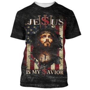 Jesus Is My Savior Portrait 3D T Shirt Christian T Shirt Jesus Tshirt Designs Jesus Christ Shirt 1 lduels.jpg